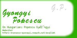 gyongyi popescu business card